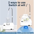 thumbnail image 3 of 1 pieza (blanco) Dispensador de botellas de agua de escritorio, bomba automática de botellas de agua potable con carga USB para botellas universales, dispensador de agua eléctrico portátil para el hogar, oficina   JM, 3 of 5