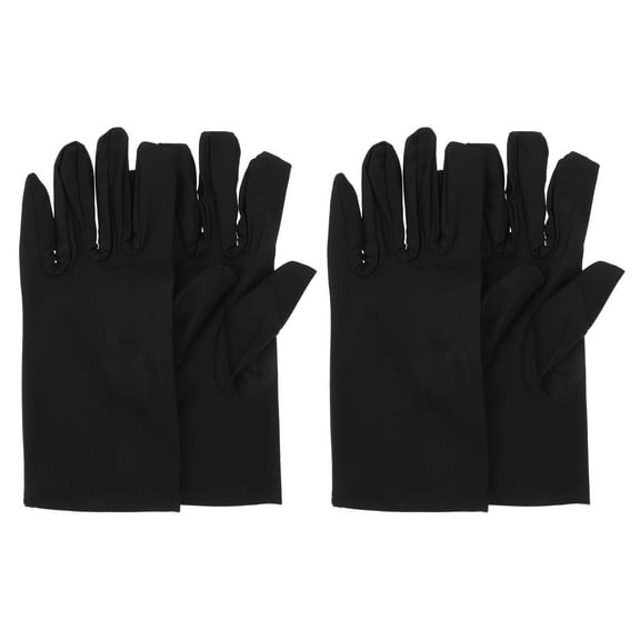 Toyvian jewelry gloves Etiquette Handing Gloves Black 2 Pairs