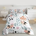 thumbnail image 2 of Homewish Kawaii Cow 2pcs Bedding Comforter Set for Child Boys Girls,Chic Floral Flower Twin Comforter Sets,Cartoon Animal Breathable Bedding Set,Super Cozy Room Decor,Reversible, 2 of 8