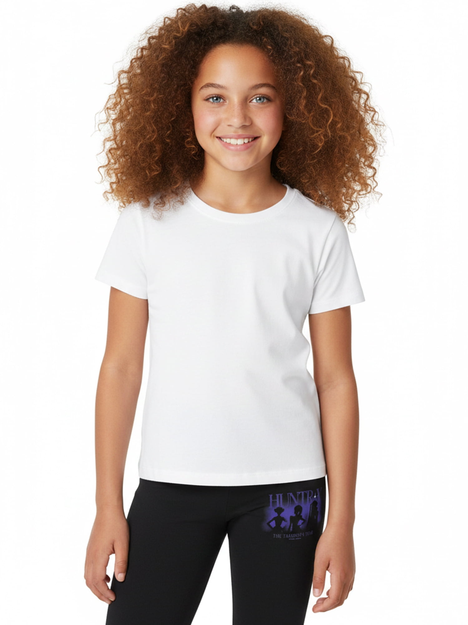 KPop Demon Hunters Girls' The Takedown Tour Graphic Leggings, Sizes 4-16