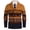 Orange, variant on Turilly Men's Sweater Shawl Collar Button Front Cardigan Sweater with Geometric Zigzag Pattern Soft Casual Everyday Top