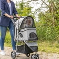 thumbnail image 6 of TRIXIE 3-Wheeled Foldable Dog & Cat Stroller with Canopy and Storage Compartments, Gray, 6 of 8