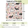 thumbnail image 2 of Husky and Pink Pioneer Flower Square Fitted Tablecloth with Elastic Edge,Square Table Cover,Washable Elastic Table Cover for Home Kitchen Party Decor 36"x36", 2 of 6