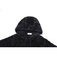 thumbnail image 4 of Kids Hooded Fleece Robe Plush Bubble Flannel Bathrobe Soft Warm Lightweight Bathrobe with Belt & Pockets for Boys Girls 4-15 Years, 4 of 8