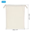 thumbnail image 2 of Uxcell Reusable Drawstring Bags, 10x12.6" 3 Pack Multipurpose Storage Pouch, Beige, 2 of 6