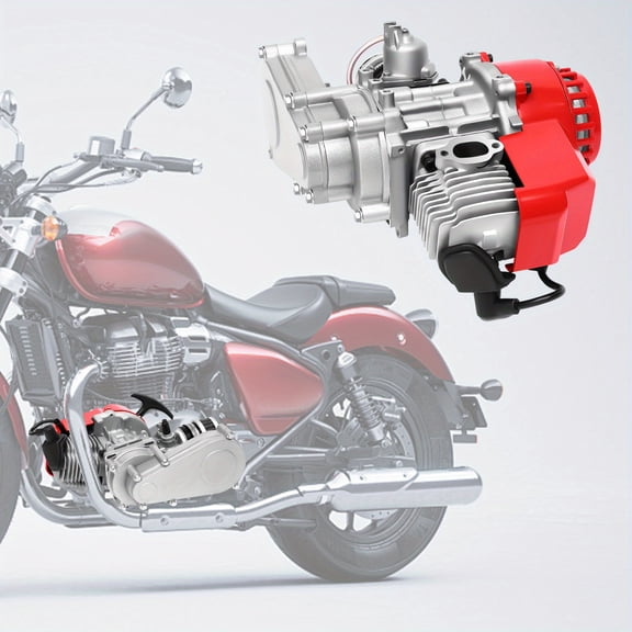 49cc 2 Stroke Engine, Recoil Pull Start Single Cylinder Racing Engine Motor, 49CC 50CC Bike Engine for Pocket Bike, Mini Dirt Bike, Mini ATV, 7000rpm
