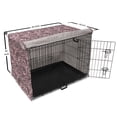 thumbnail image 6 of Floral Dog Crate Cover, Continuous Lace Look Delicate Feminine Rose Flowers Illustration, Easy to Use Pet Kennel Cover Small Dogs Puppies Kittens, 7 Sizes, Pale Pink Charcoal Grey, by Ambesonne, 6 of 6