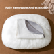 thumbnail image 4 of Sofá cama grande para perros, perrera cálida para mascotas, cama para perros medianos y grandes, cojín suave grueso, estera para dormir lavable extraíble para perros, 4 of 4