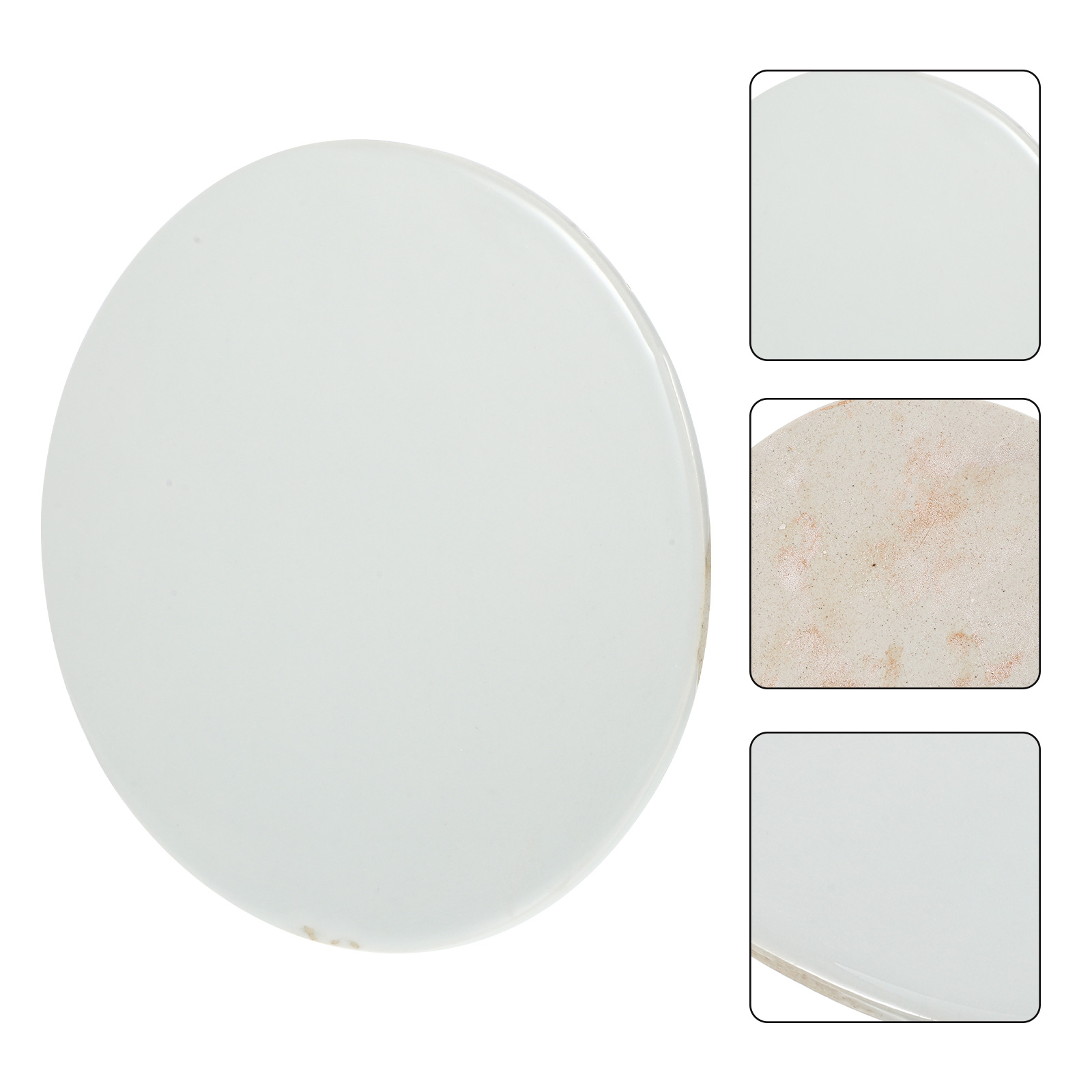 Ceramic Round Tiles Unfinished Plate Coasters Painting Porcelain Plates Blanks Dinner Blank Watercolor - image 3 of 8