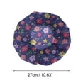 thumbnail image 2 of Unique Bargains 3 Pcs Flower Single Layer Shower Cap for Bathroom Dark Blue PEVA, 2 of 6