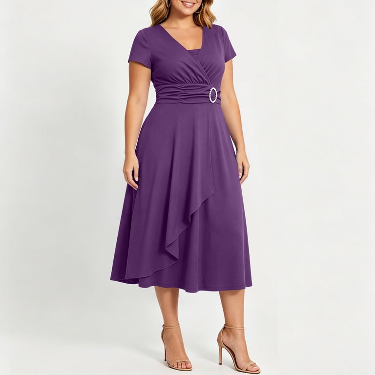 purple wedding guest dress plus size Purple Plus Size Wedding Guest Dresses