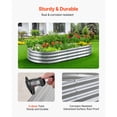 thumbnail image 3 of KFFKFF Metal Raised Garden Bed, 6 x 3 x 1 ft Outdoor Galvanized Planter Box, Open Base Design, Spacious Planter for Vegetables, Flowers, Herbs, and Succulents, Galvanized Finish, 3 of 9