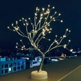 thumbnail image 2 of 108L USB Pearl Decorative LED Shimmer Tree Desk Lamp Touch Switch Light, 2 of 11