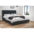 thumbnail image 3 of Novogratz Brittany Upholstered Bed, Full, Blue Linen, 3 of 13