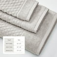 thumbnail image 4 of Great Bay Home Quick Dry Diamond Waffle 6 Piece Towel Set, Light Grey, 4 of 7