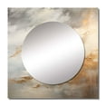 thumbnail image 2 of Designart "Golden Beige Storm Serenity II" Storms Square Mirror For Wall Decor - Large Beige Square Mirror Printed Wall Decor - Traditional Square Living Room Mirror, 2 of 5