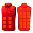 thumbnail image 2 of Dazajoo Heated Vest for Men Women Outdoor Travel Rechargeable with USB Port Heated Jacket Winter Warm Hunting Thermal Heated Coats with Zipper Pockets,Red,M, 2 of 9