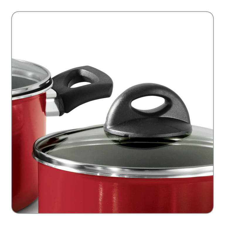 Tramontina Everyday 8, 10 and 12 Non-Stick Red Frying Pans, 3 Piece, Red  - Walmart.com
