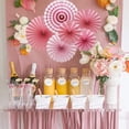 thumbnail image 4 of Party Hanging Paper Fans Set, Round Pattern Paper Garlands Decoration for Birthday Wedding Graduation Events Accessories, Set of 6, 4 of 7