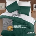 thumbnail image 2 of Juego de fundas de edredón Utopia Bedding tamaño queen, 3 piezas, color esmeralda, 2 of 8
