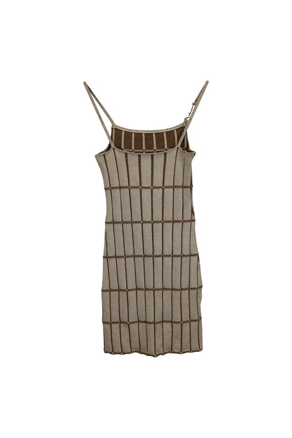 Pre-Owned Jacquemus La Robe Maille Malha Mini Dress in Brown Viscose