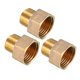 thumbnail image 1 of Adaptador de Accesorio de Tubería de Latón Uxcell, Acoplamiento G1/4 Macho x G3/8 Hembra 3pcs, 3/8 x 1/2, 1 of 4