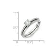 thumbnail image 3 of White Sterling Silver Sets Wedding Cubic Zirconia CZ Ring Band, 3 of 3