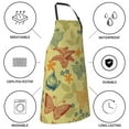 thumbnail image 5 of Kdxio Floral with Butterflies Apron with Pockets Adjustable Kitchen Aprons for Men Women Waterproof Aprons for Cooking,Drawing,Crafting, Baking Household Cleaning, 5 of 8