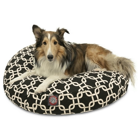 UPC: 0788995508304 | Majestic Pet | Links Round Pet Bed For Dogs  Removable Cover  Black  Medium