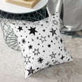 thumbnail image 6 of ZNDUO Square Home Decorative Throw Pillows, Corduroy Cartoon Star Doodle Pattern Couch Pillows, Throw Pillows for Bed, 20"x20", 6 of 8