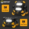 thumbnail image 4 of LED Rechargeable Work Light Portable,2 COB 2000 Lumens Flood & Spot Lighting 360° Rotation USB Cordless Folding Lamp Battery Security Floodlight for Workshop Garage Loft Fishing Outdoor Emergency, 4 of 6
