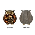 thumbnail image 7 of Decorr 5.9" Vintage Owl Halloween Tabletop Decor, Wooden Mini Haunted Diorama Figurine with Skeleton Ghost Pumpkin Bat, Halloween Decorations for Mantel Tiered Tray & Party Centerpiece, 7 of 7