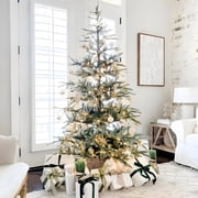 SUGIFT 7ft Unlit Artificial Fir Christmas Tree, Classic Green Indoor Holiday Decor