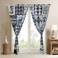thumbnail image 4 of Blue Western Curtains Bedroom 38"Wx45"L Cowboy Horse Curtains & Drapes Boho Western Bull Cow Window Curtains American Wild West Window Treatments 2 Panels Farmhouse Decor, 4 of 6