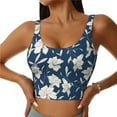 thumbnail image 2 of Lsque Lilies Flowers Printed Women'S Sports Bra, Compression, Moisture Wicking, High-Impact Sports Bra For Women,Supportive sports bra-Large, 2 of 9