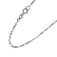 thumbnail image 3 of 14k Solid White Gold 1.9 Mm Figaro Chain Necklace 16" Spring Ring, 3 of 4