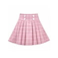 thumbnail image 1 of Jupe Fille Rose à Carreaux Plissée École Tennis Mini Décontractée 6 Ans, 1 of 7
