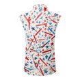 thumbnail image 5 of Domuza Fourth Of July Shirts for Men American Flag Graphics Casual Sleeveless Lapel Button-Up T Shirts Summer Stylish Comfort Hawaiian Tops Blue XL, 5 of 5