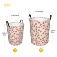 thumbnail image 3 of Sikiie Strawberry And Flowers Print Round Dirty Clothes Basket, Waterproof Standing Foldable Storage Basket, for Laundry Room, Bedroom, Bathroom Storage-Medium, 3 of 6