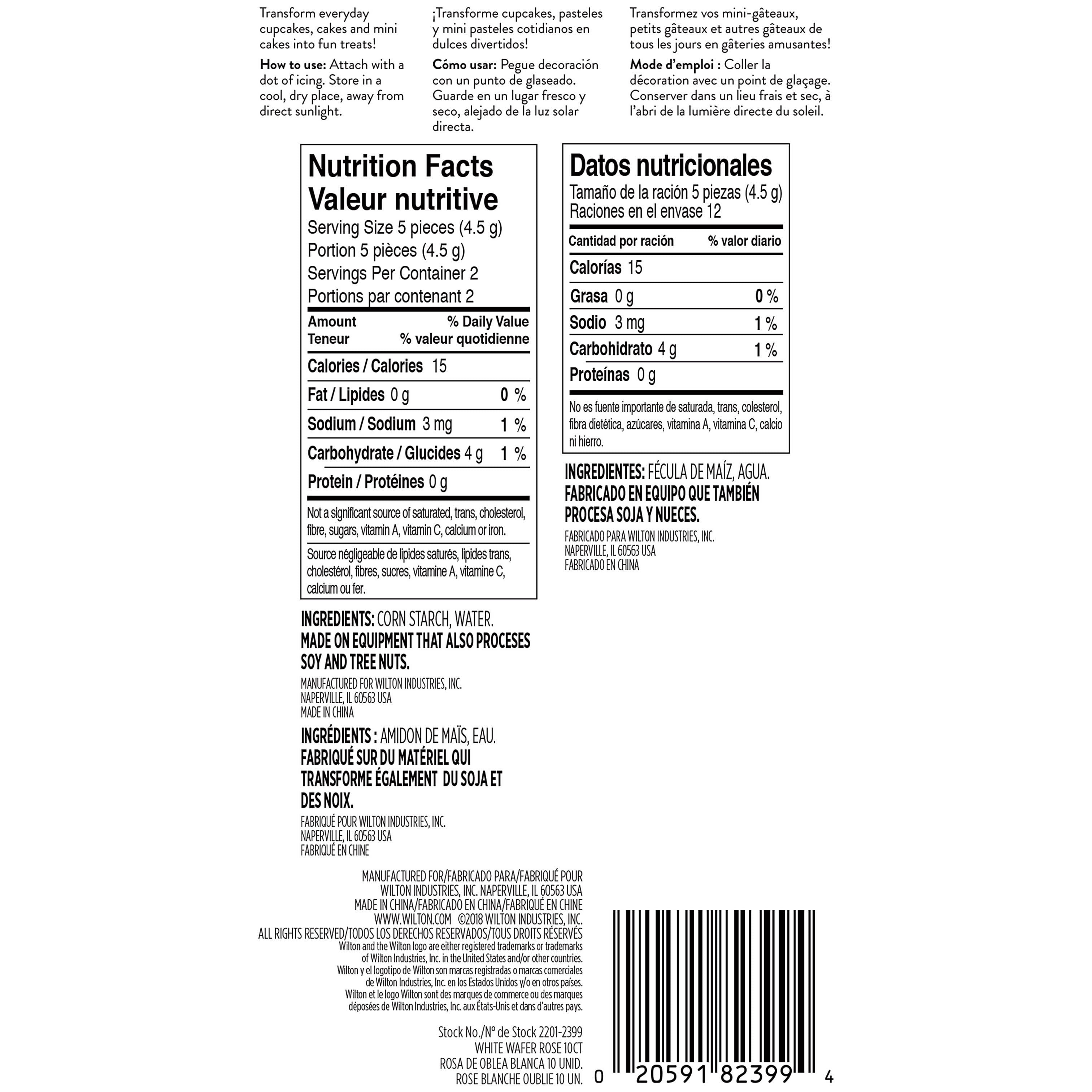Wilton Rose Edible Wafer Decorations, 10-Count