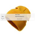 thumbnail image 3 of Zylanna Men's Knit Beanie, Warm Loose Fit Solid Color Stretchy Slouchy Winter Skull Cap for Skiing Running Street Daily Wear Yellow, 3 of 5