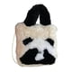 thumbnail image 5 of Bolso de peluche de panda, bolso de hombro, bolso cruzado, bolso de mano, bolsa, billetera con cadena, blanco, 5 of 9