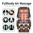 thumbnail image 6 of Premium Zero Gravity Massage Chair Full Body with Heated Lumbar & Calves, 20 Airbag Compression, 8+2 Rollers, Extendable Footrest, Bluetooth, for Back Pain, Athletes Home Use - Brown, 6 of 10