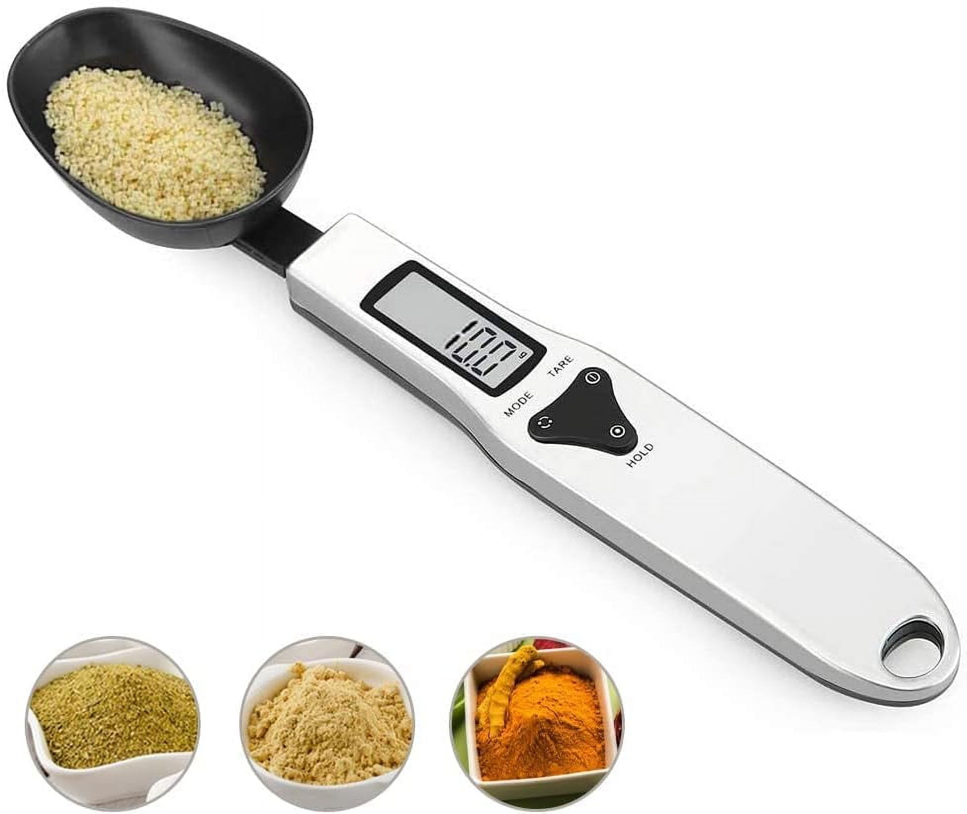 ABCISI 3T6B Digital Measuring Spoon, Smart Food Scale For Baking Cooking Coffee,Weight from 1 g to 800 g, Support Unit g/ml/cup/fl.oz/oz for Home Cooks Bakers Chefs Pet Owners