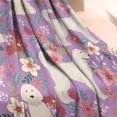 thumbnail image 3 of Goldendoodle Dog and Flower Floral Blanket,Comfortable Soft Flannel Throw Blanket,All Season,Warm Lightweight Blankets for Sofa Bed Couch Living Room Chair,30"x40", 3 of 4