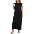 thumbnail image 3 of Cueply Women's Plus Size Maxi Dresses Casual Split Long Sleeveless Dress for Women with Pockets, 3 of 6