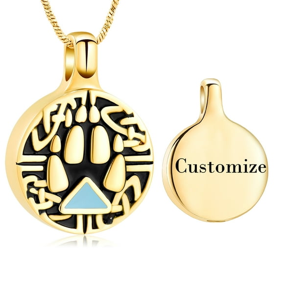 Personlized Stainless Circle Urn Necklaces for Ashes Stainless Steel Memorial Urns Pendant Necklaces Cremation Ashes Jewelry Keepsake for Men Women