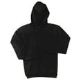 thumbnail image 4 of Port & Company PC90ZH Essential Fleece Full-Zip Hooded Sweatshirt, Jet Black, 3XL, 4 of 5