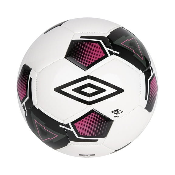Umbro Pivot Size 5 Youth and Beginner Soccer Ball, Pink/White