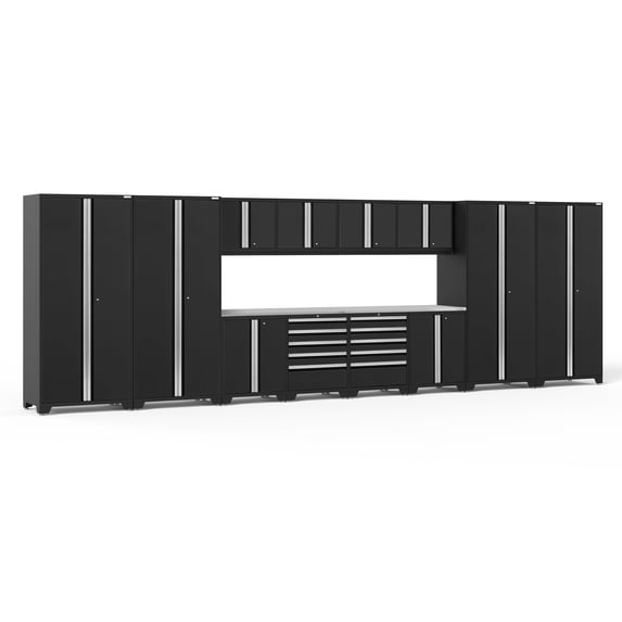 NewAge Products Pro Series Black 14-Piece Garage Storage Cabinet Set